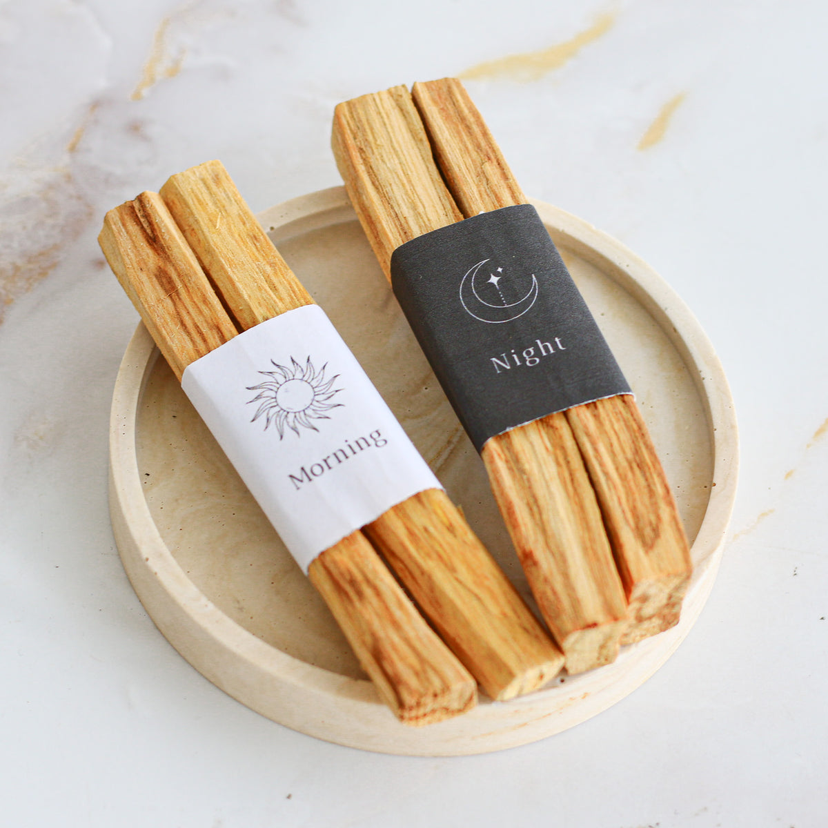 Positive Energy Palo Santo Sticks & Holder set -Glacier
