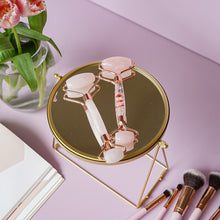 画像をギャラリービューアに読み込む, Crystal Face Roller <Rose quartz> <Flower>.