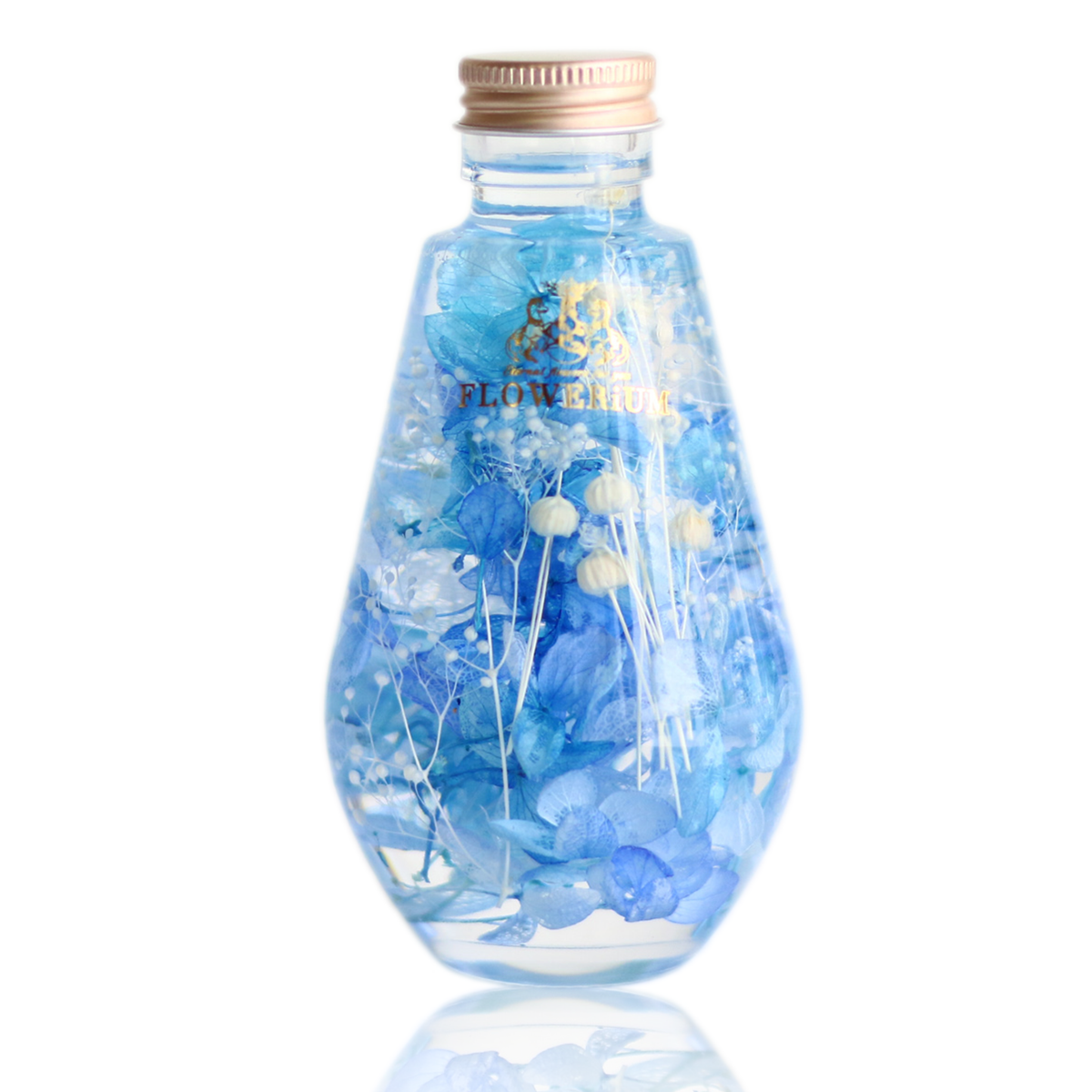 FLOWERiUM ハーバリウム ブルー系 電球型ボトル FLOWERiUM drop ＜blue＞ | ギフト インテリア雑貨 FLOWERiUM
