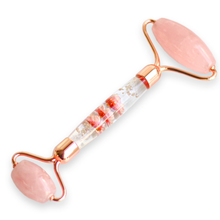 画像をギャラリービューアに読み込む, Crystal Face Roller <Rose quartz> <Flower>.