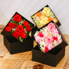 画像をギャラリービューアに読み込む, プリザーブドフラワーボックス <ルビーレッド>.