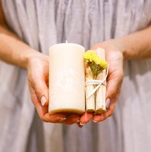 画像をギャラリービューアに読み込む, パロサントとキャンドルのセット