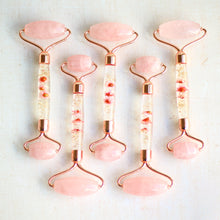 画像をギャラリービューアに読み込む, Crystal Face Roller <Rose quartz> <Flower>.