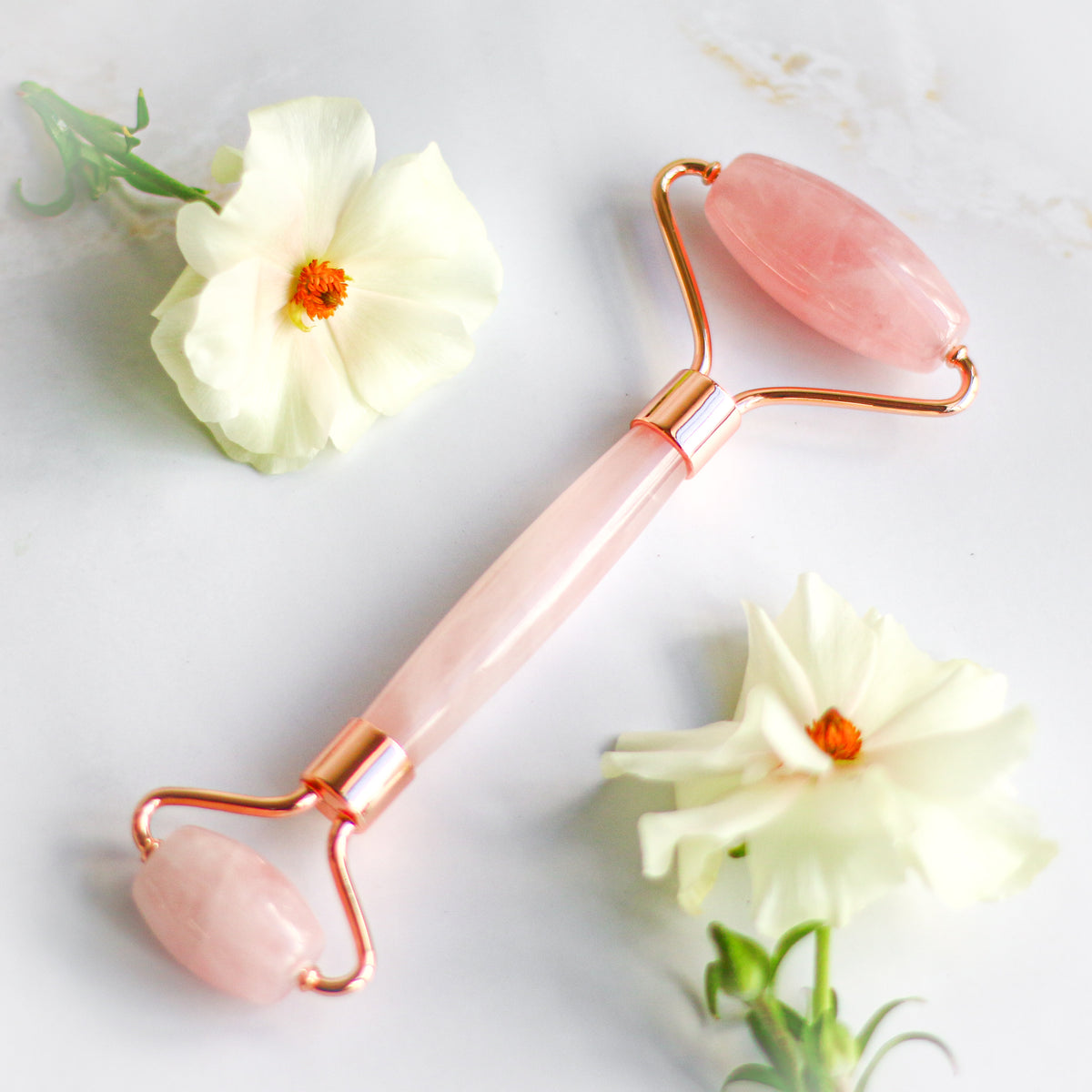 Crystal Face Roller ＜Rose quartz＞ ＜Natural＞