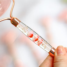 画像をギャラリービューアに読み込む, Crystal Face Roller <Rose quartz> <Flower>.