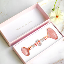 画像をギャラリービューアに読み込む, Crystal Face Roller <Rose quartz> <Flower>.