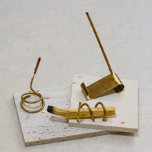 画像をギャラリービューアに読み込む, Dual Brass Palo Santo Holder -Swirl A
