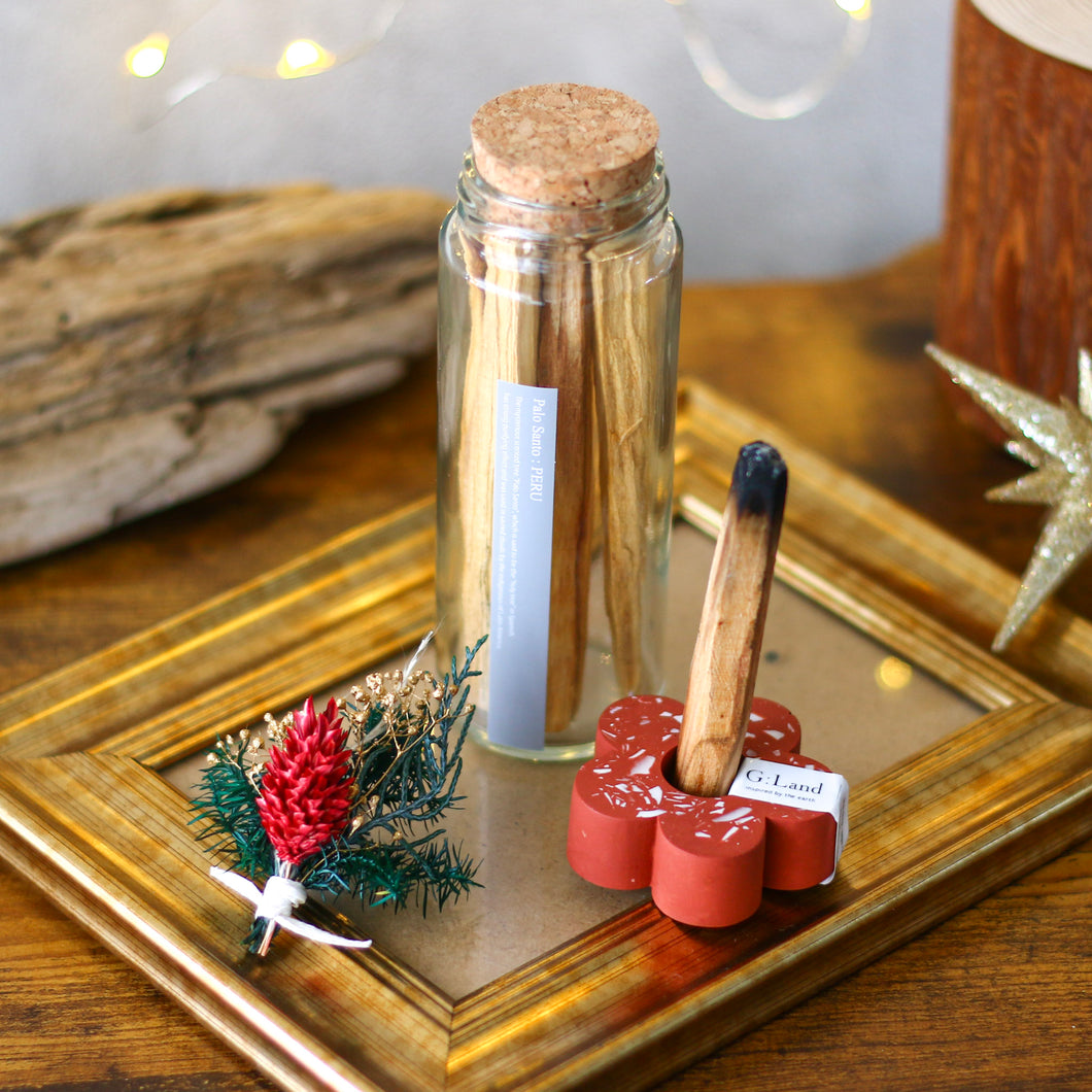 Positive Energy Palo Santo Bottle & Holder Holy Christmas set