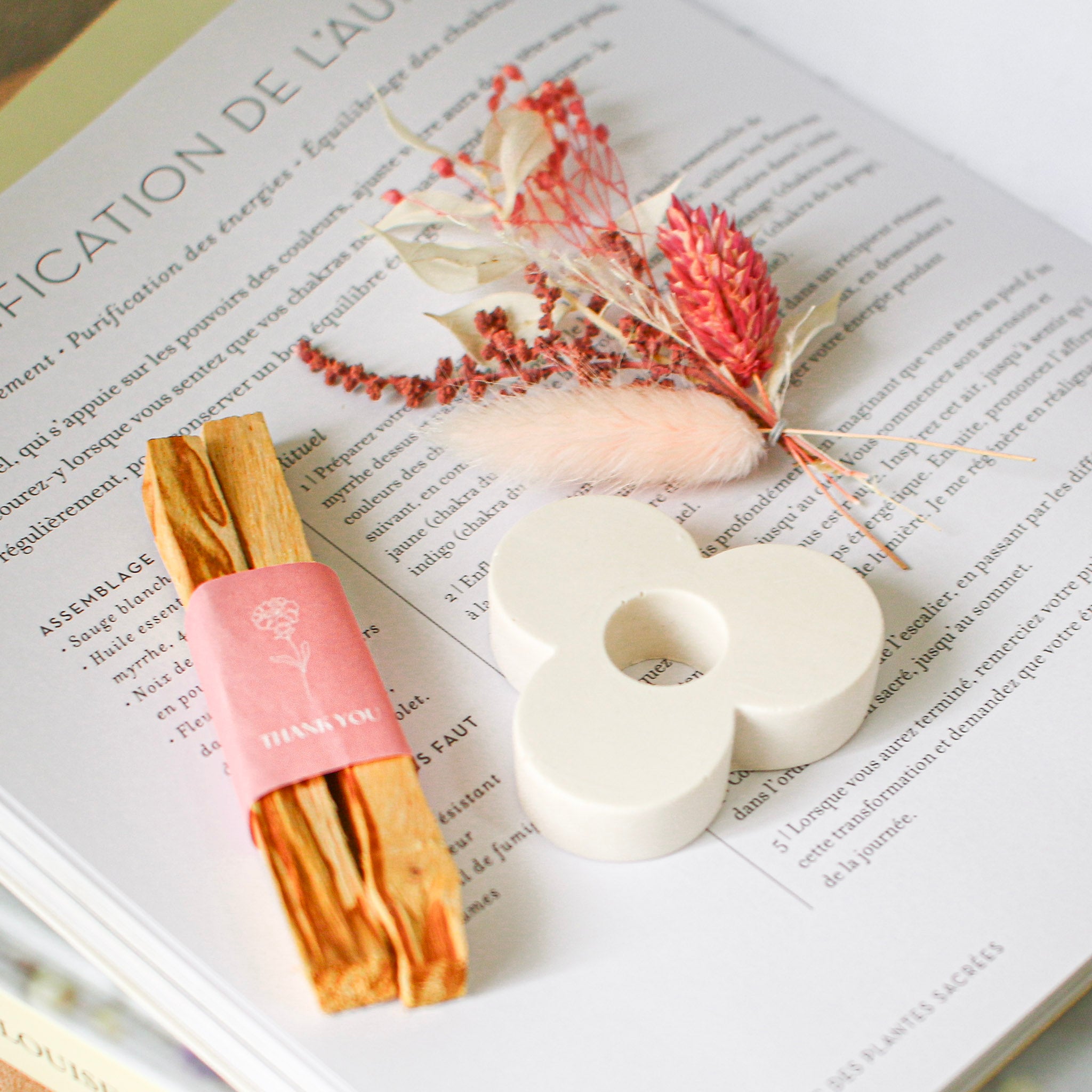 Positive Energy Palo Santo Holder Bouquet set for Mother's Day