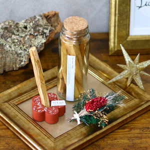 Positive Energy Palo Santo Bottle & Holder Holy Christmas set