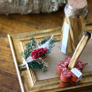 Positive Energy Palo Santo Bottle & Holder Holy Christmas set