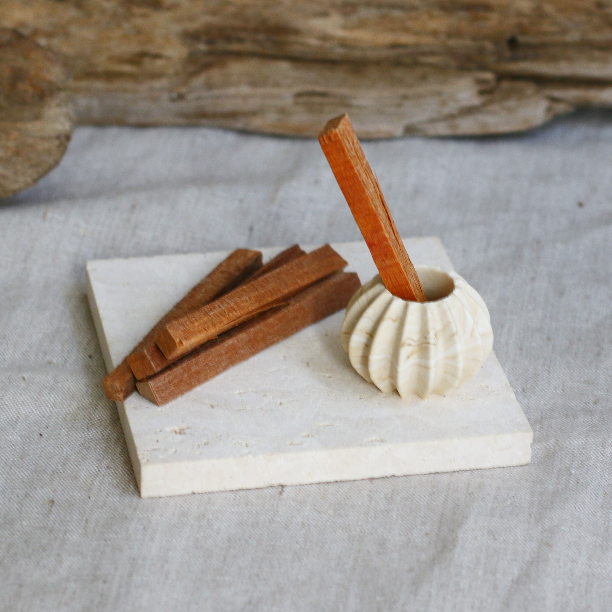 Sacred Calm Sandalwood Sticks set & Holder set