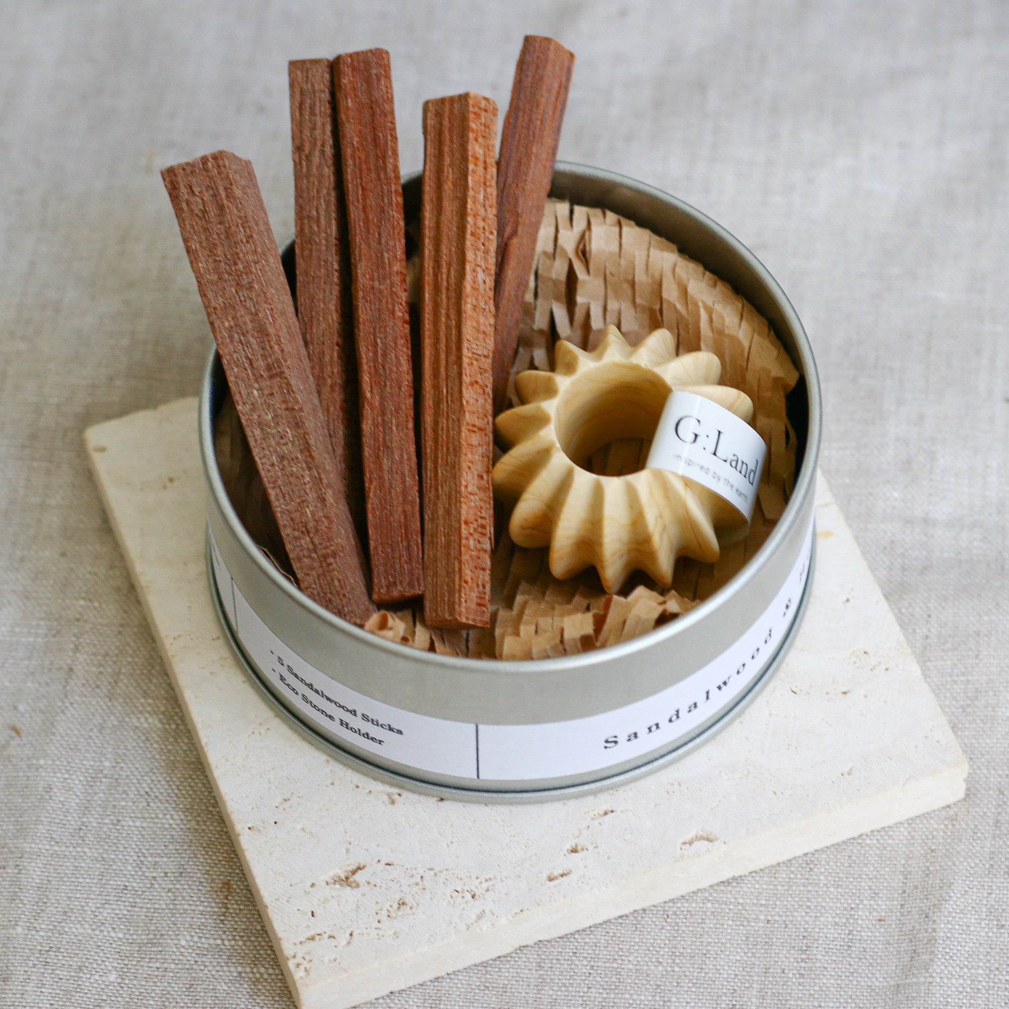 Sacred Calm Sandalwood Sticks set & Holder set