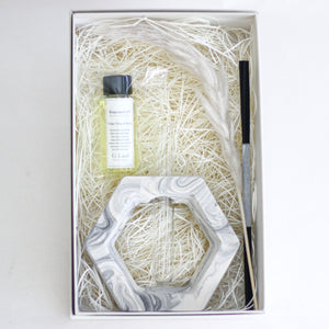 Reed Diffuser set Gray marble <Ylang ylang & Neroli>