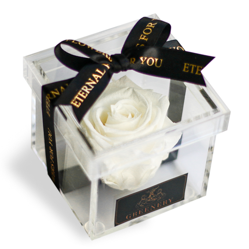 Crystal rose Box Classic petal ＜white＞.